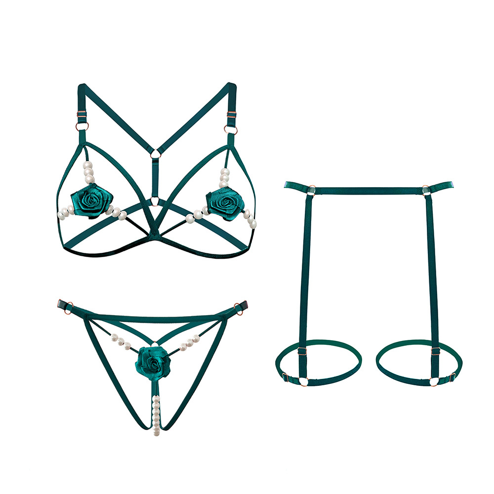 3-teiliges Set Perlen-Rosen Se – Bralette Triangle Set Bewertung und Preis